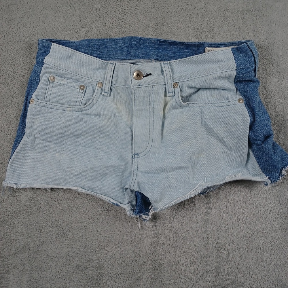 Rag Bone Shorts‎ Womens 27 Blue Denim Cut Off Pockets Preppy Chic Modern